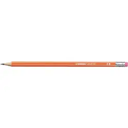 Ołówek STABILO z gumką 2B - orange