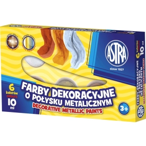 Farby plakatowe ASTRA 10ml. 6 k. metaliczne-158063