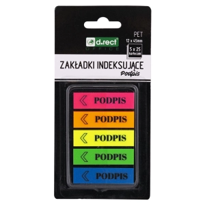 Zakładki indeksujące D.RECT 12x45mm PODPIS-687623