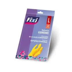 Rękawice gumowe FIXI rozmiar L 1 para żółte