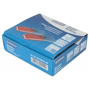 Gumka DONAU wielofunkcyjna 57x19x8mm - niebiesko-czerwona-163386