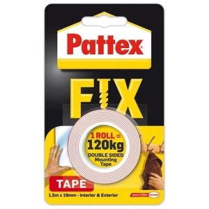 Taśma dwustronna PATTEX FIX 1,5m x 19mm 120kg-163559