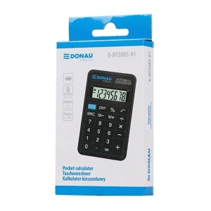 Kalkulator DONAU TECH kieszonkowy K-DT2085-01 8-cyfr. czarny-165025