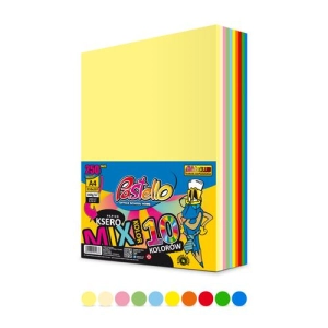 Papier xero kolor PASTELLO A4 160g mix 10kol op.250