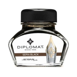 Atrament do piór DIPLOMAT 30ml. - czarny sepia