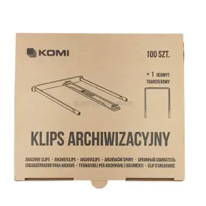 Klips archiwizacyjny KOMI zaczep op.100 9091-168483