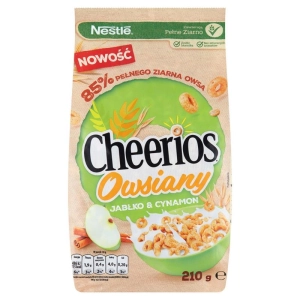 Płatki śniadaniowe NESTLE cheerios oats cynamonowe chrupiące 210g.