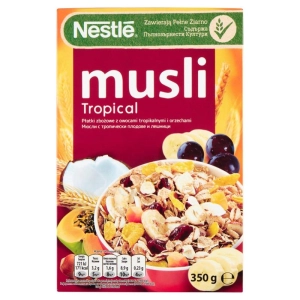 Płatki śniadaniowe NESTLE musli tropical orzechy 350g.