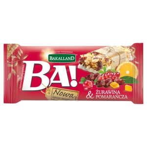 Baton BAKALLAND zbożowy Ba! żurawina i pomarańcza 40g
