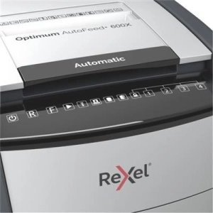 Niszczarka REXEL automatyczna OPTIMUM AUTOFEED+ 600X P-4 600 kart. 110l - czarna-170746