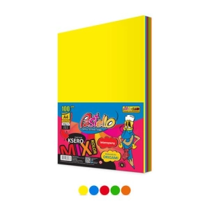 Papier xero kolor PASTELLO A4 160g. mix 5 kolor Intensywne op.100 PAS-9833