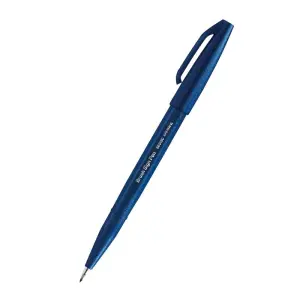 Pisak do kaligrafii PENTEL SES15 Brush Pen - niebiesko - czarny