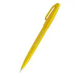 Pisak PENTEL SES15 pędzel do kaligrafii - żółty-669455