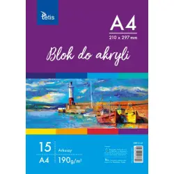 Blok do akryli TETIS A4 190g. 15 ark.