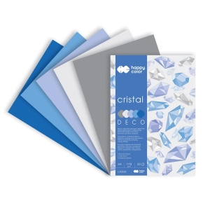 Blok kreatywny zeszyt papierów HAPPY COLOR Deco A4 170g. - niebieski Winter-178932