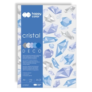 Blok kreatywny zeszyt papierów HAPPY COLOR Deco A4 170g. - niebieski Winter