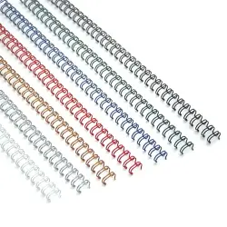 Grzbiety drutowe ARGO 3:1 9,5mm op.100 - srebrne