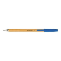 Długopis Q-CONNET z wymiennym wkładem 0,4mm zawieszka - niebieski