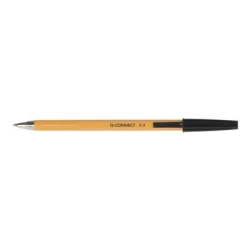 Długopis Q-CONNET z wymiennym wkładem 0,4mm zawieszka - czarny