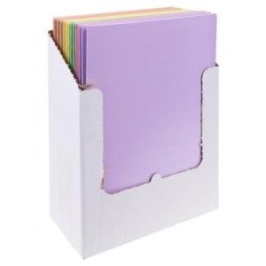 Teczka z gumką A4 OFFICE PRODUCTS Pastelowa karton 300g. 3-skrzydłowa - mix kolorów-179662
