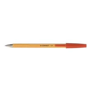 Długopis Q-CONNET z wymiennym wkładem 0,4mm zawieszka - czerwony