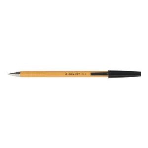 Długopis Q-CONNET z wymiennym wkładem 0,4mm zawieszka - czarny