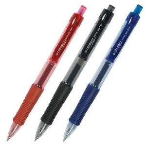 Długopis żelowy Q-CONNET automatyczny 0,5mm zawiszka - czarny-179692
