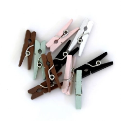 Klamerki drewno GP 25mm op.25 - mix pastele 253011-328983