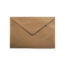 Koperty GALERIA PAPIERU C5 120g. op.10 Kraft ciemnobeżowy