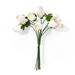 Kwiaty papier GP TULIPANY op.10 białe 252000-329004