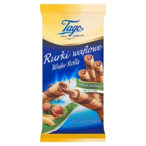 Ciastka TAGO rurka 150g. - orzechowa