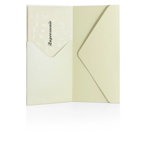 Koperty GALERIA PAPIERU DL 220g. op.5 Pearl kremowy