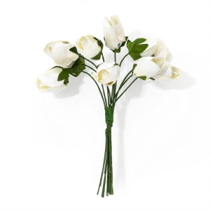 Kwiaty papier GP TULIPANY op.10 białe 252000-329004