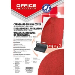 Okładki do bindowania OFFICE PRODUCTS karton A4 skóropodobne op.100 - czerwone