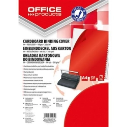 Okładki do bindowania OFFICE PRODUCTS karton A4 błyszczące op.100 - czerwone