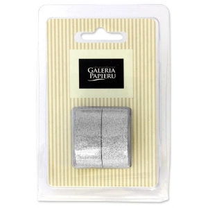 Taśma samop. GP brokat 15mmx3mb op.2 srebro 254001-329044