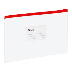 Teczka koperta na suwak GRAND A5 EC007B  120-1470 - czerwona