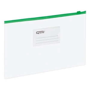 Teczka koperta na suwak GRAND A5 EC007B  120-1473 - zielona