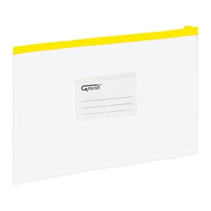 Teczka koperta na suwak GRAND A5 EC007B  120-1471 - żółta