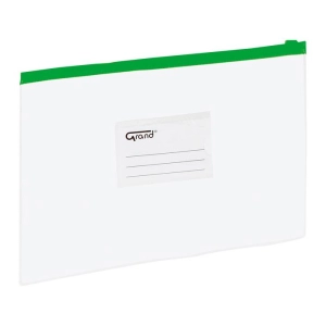 Teczka koperta na suwak GRAND A4 EC009B 120-1465 - zielona