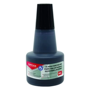 Tusz do pieczątek OFFICE PRODUCTS metalowych olejowy 30ml. - czarny