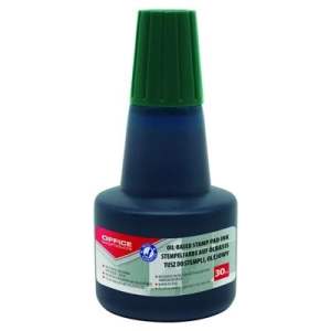 Tusz do pieczątek OFFICE PRODUCTS metalowych olejowy 30ml. - zielony