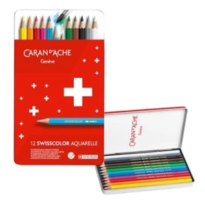 Kredki CARAN D'ACHE Swisscolor Aquarelle 12szt. mix kolorów-197440