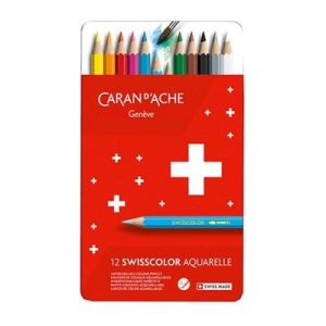 Kredki CARAN D'ACHE Swisscolor Aquarelle 12szt. mix kolorów-197441