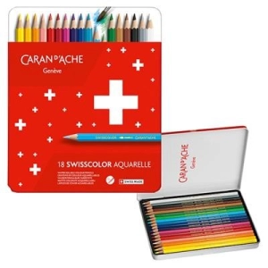 Kredki CARAN D'ACHE Swisscolor Aquarelle 18szt. mix kolorów-197446