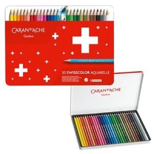 Kredki CARAN D'ACHE Swisscolor Aquarelle 30szt. mix kolorów-197451