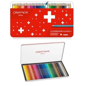 Kredki CARAN D'ACHE Swisscolor Aquarelle 40szt. mix kolorów-197453