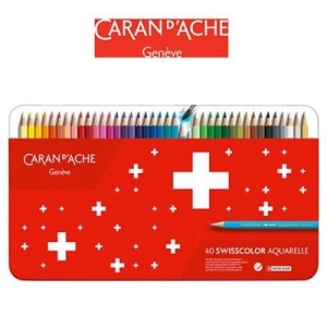 Kredki CARAN D'ACHE Swisscolor Aquarelle 40szt. mix kolorów-197454