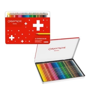 Kredki CARAN D'ACHE Swisscolor metalowe pudełko 30 szt.-197500