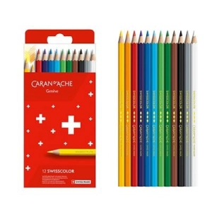 Kredki CARAN D'ACHE Swisscolor kartonowe pudełko 12 szt.-197503